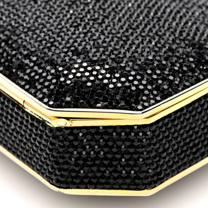 Judith Leiber Swarovski Crystal Minaudiere Clutch Black 10 of 10