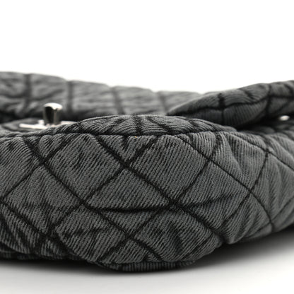Chanel Washed Denim Quilted Small Denimpression Flap Grey Black 10 of 11