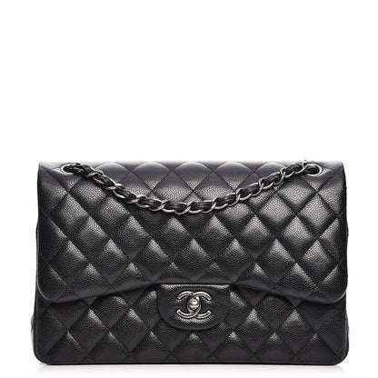 Chanel Caviar Quilted Jumbo Double Flap Black 1 of 8