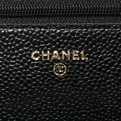 Chanel Caviar Quilted Wallet on Chain WOC Black 6 of 10