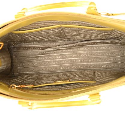 Prada Saffiano Vernice Medium Galleria Double Zip Tote Ananas 5 of 11