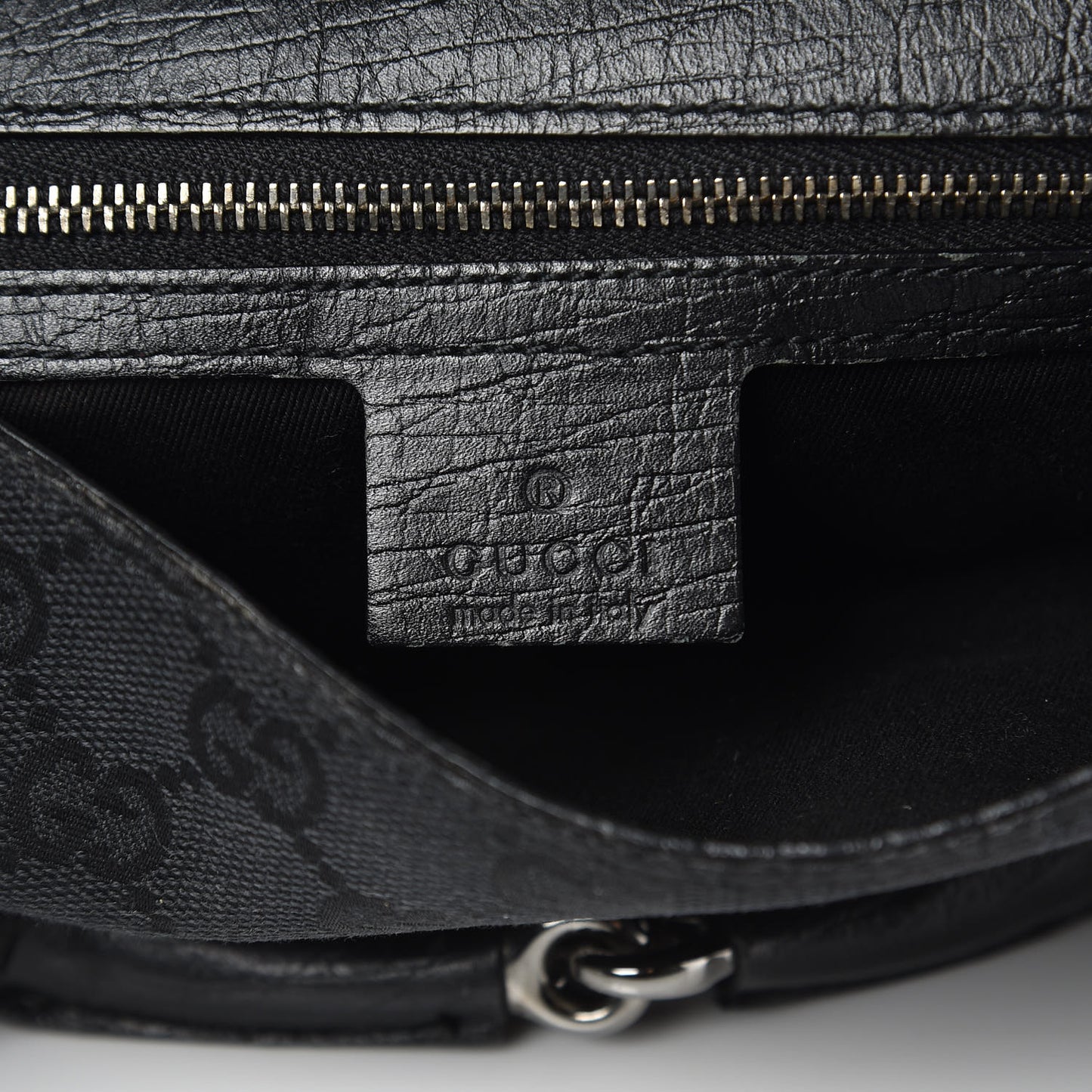 Monogram Horsebit Chain Flap Shoulder Bag Black