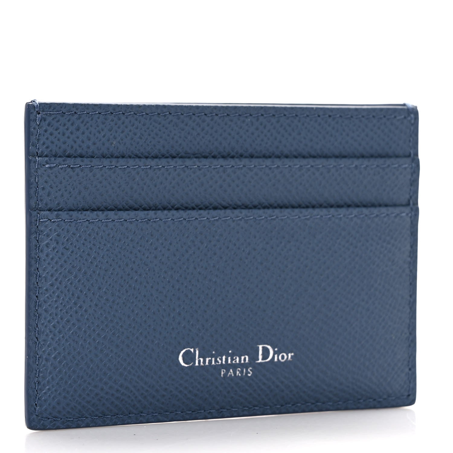 Christian Dior Grained Calfskin 30 Montaigne Card Holder Blue 3 of 6