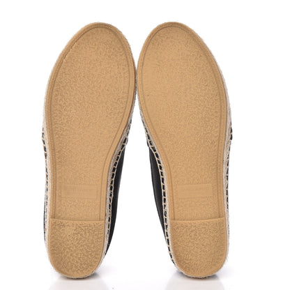 Saint Laurent Canvas Nappa Elba Light Logo Embroidered Espadrilles 35.5 Black 5 of 10