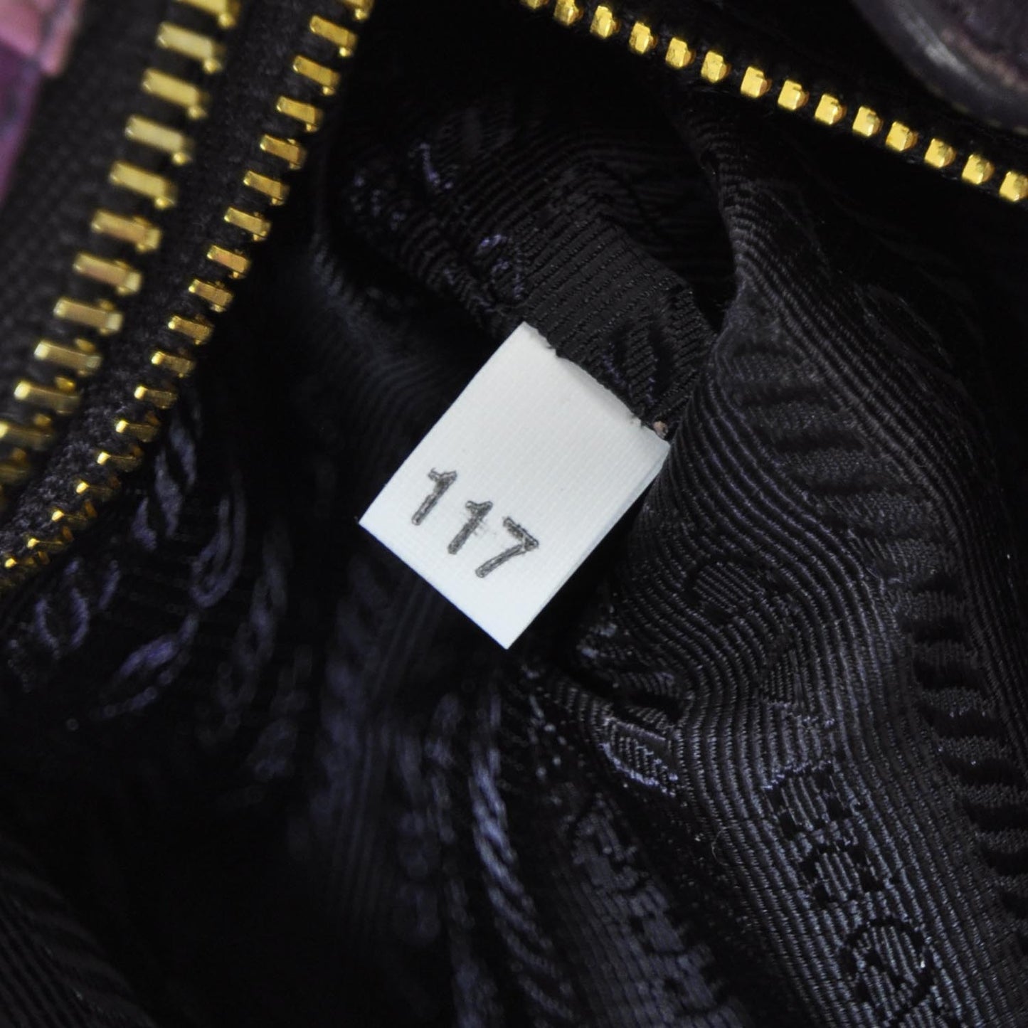 Nappa Trembled Blossoms Stripes Pochette Bag Ibisco Viola