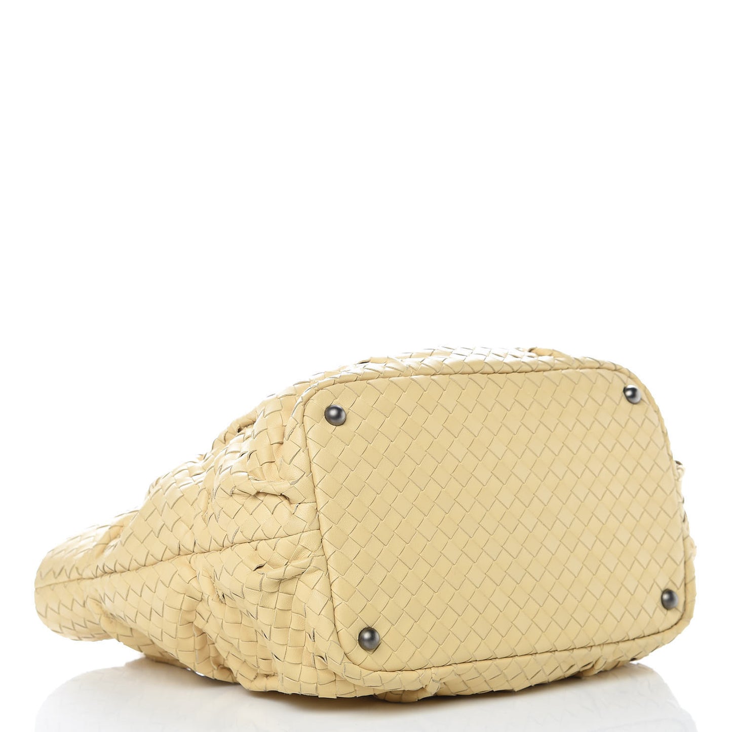 Nappa Intrecciato Pleated Tote Paille