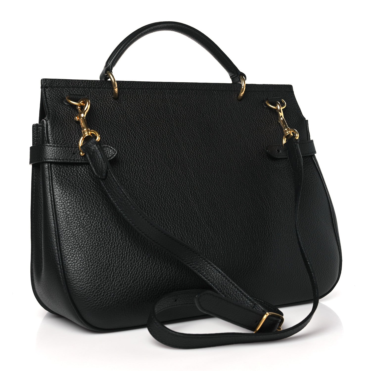 Mulberry Grain Calfskin Amberley Satchel Black 3 of 12