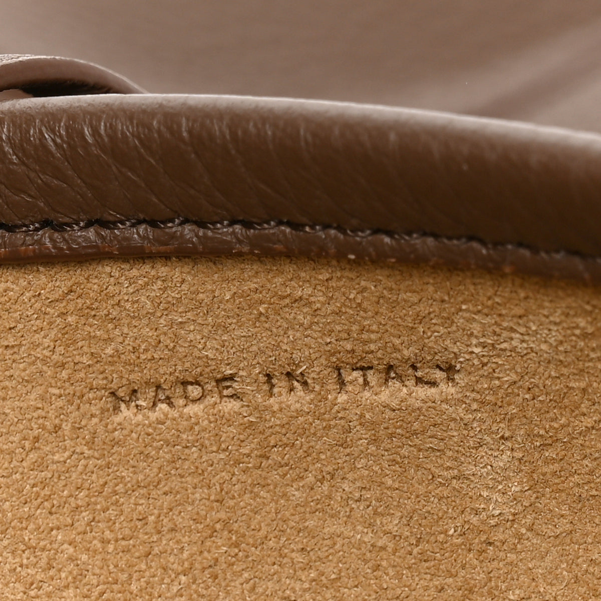 The Row Grained Calfskin Large N/S Park Tote Dark Taupe 7 of 10
