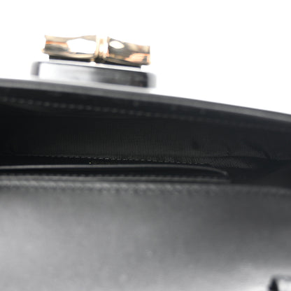 Gucci Shiny Calfskin Small Bamboo Night Bag Black 5 of 10