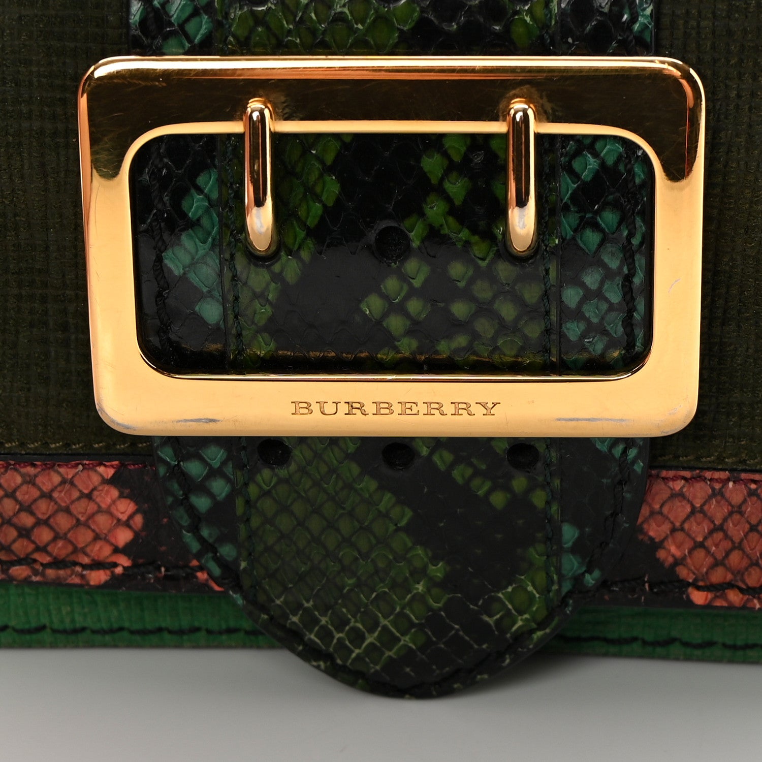 Burberry Suede Watersnake Print Small Madison Buckle Bag Multicolor 15 of 15