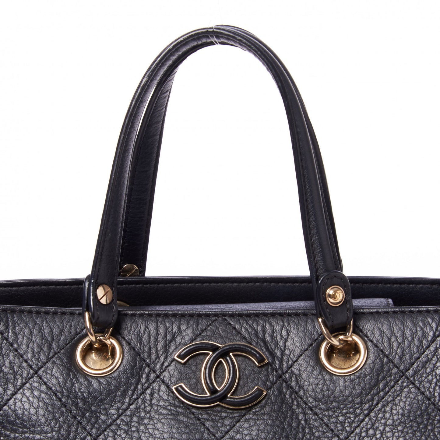Bullskin Stitched Small Shopping Tote Black