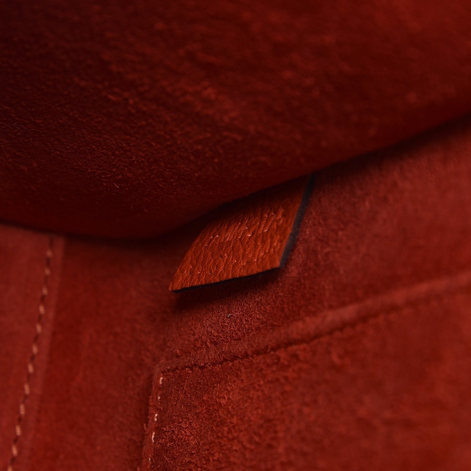 Celine Drummed Calfskin Nano Luggage Vermillion 9 of 9