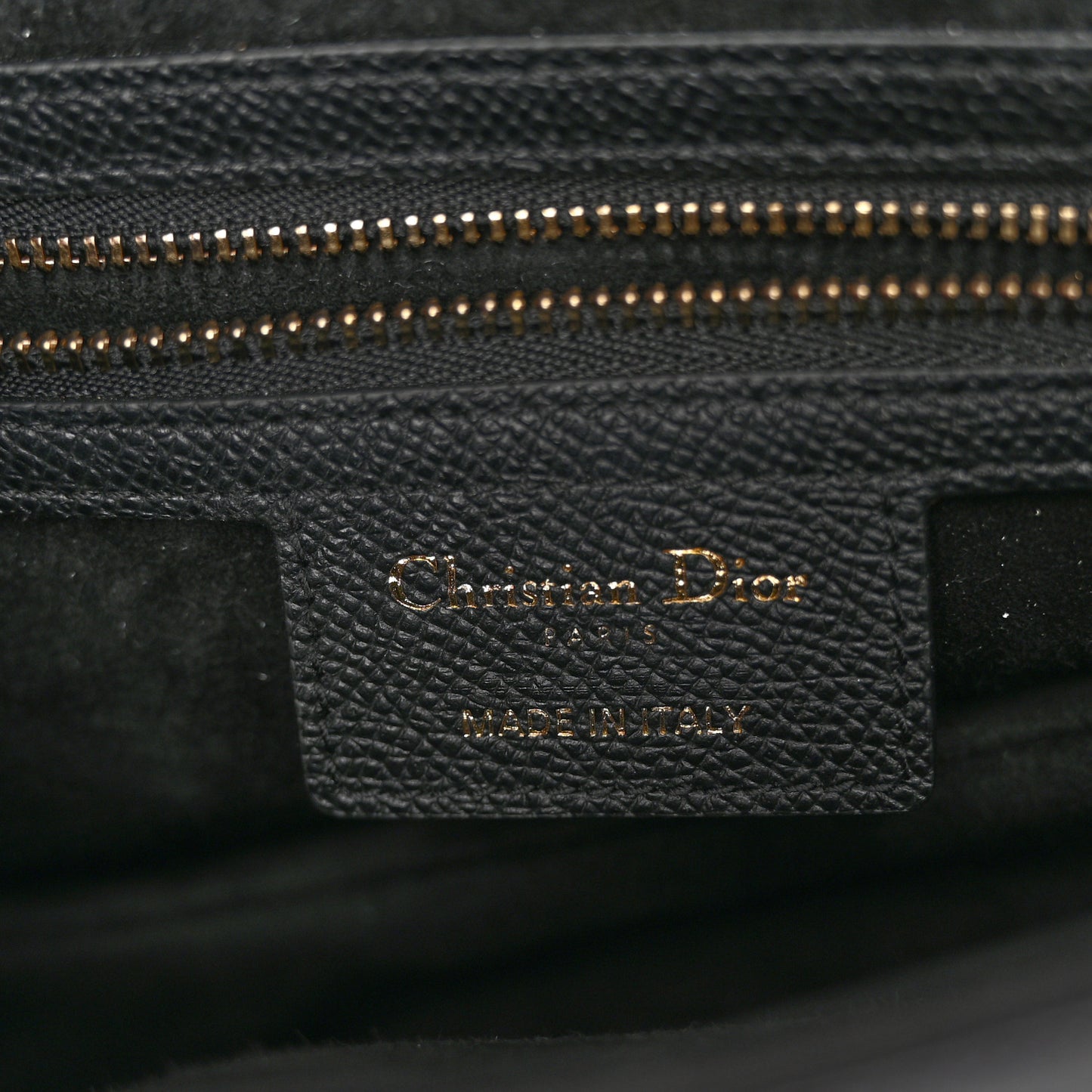 Grained Calfskin Saddle Bag Black