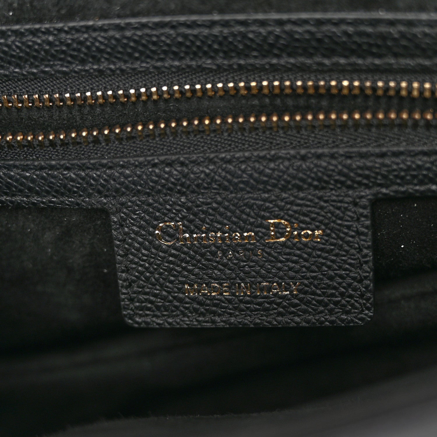 Christian Dior Grained Calfskin Saddle Bag Black 6 of 11