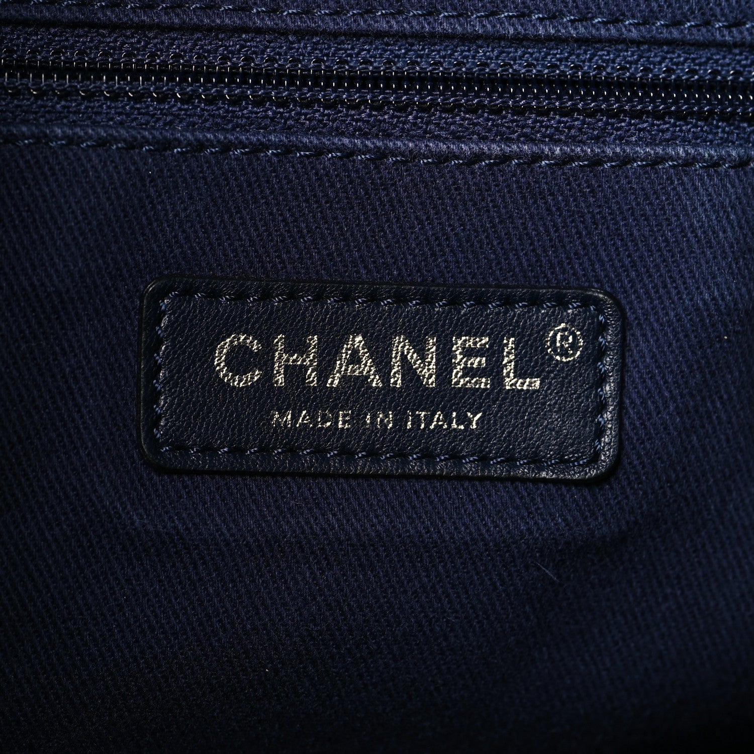 Chanel Canvas Sequin Large Deauville Backpack Blue 6 of 10