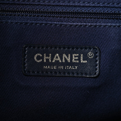 Chanel Canvas Sequin Large Deauville Backpack Blue 6 of 10