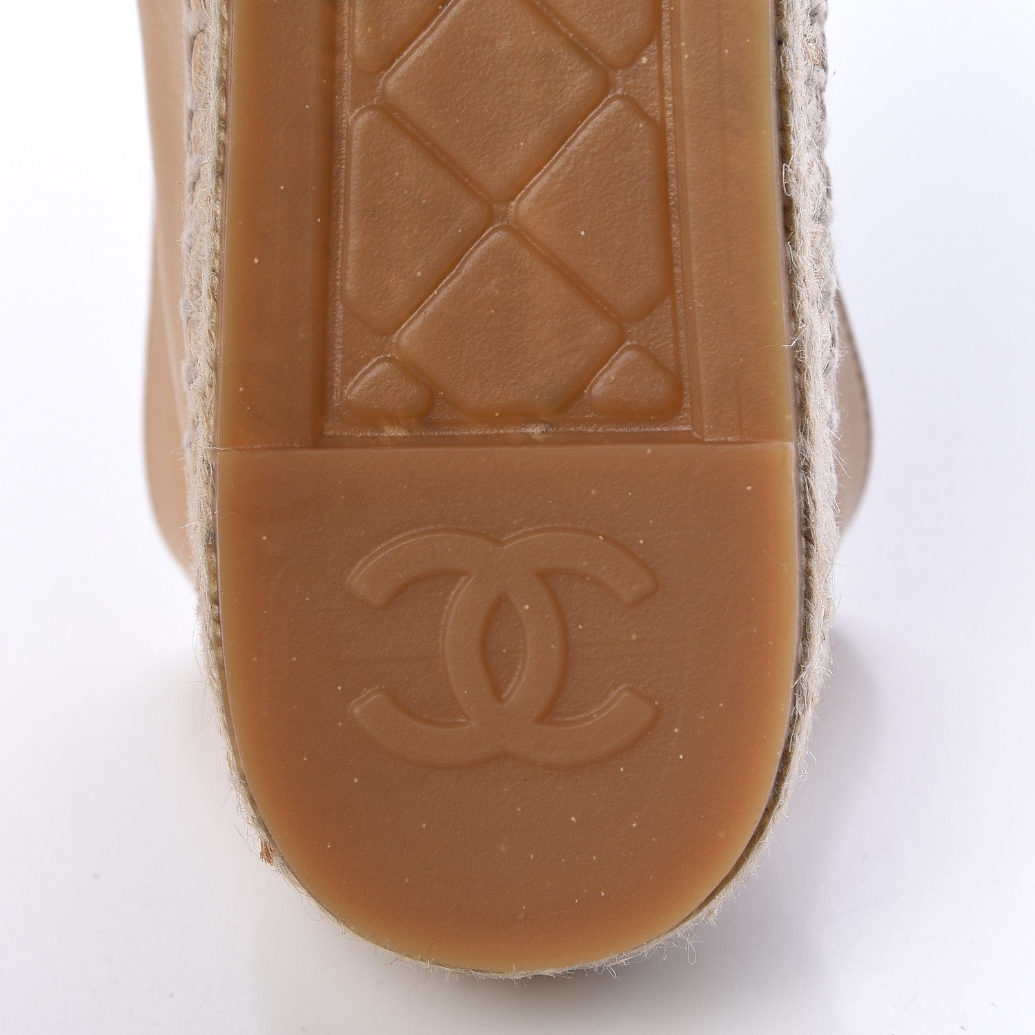 Chanel Lambskin CC Espadrilles 37 Beige Black 8 of 11