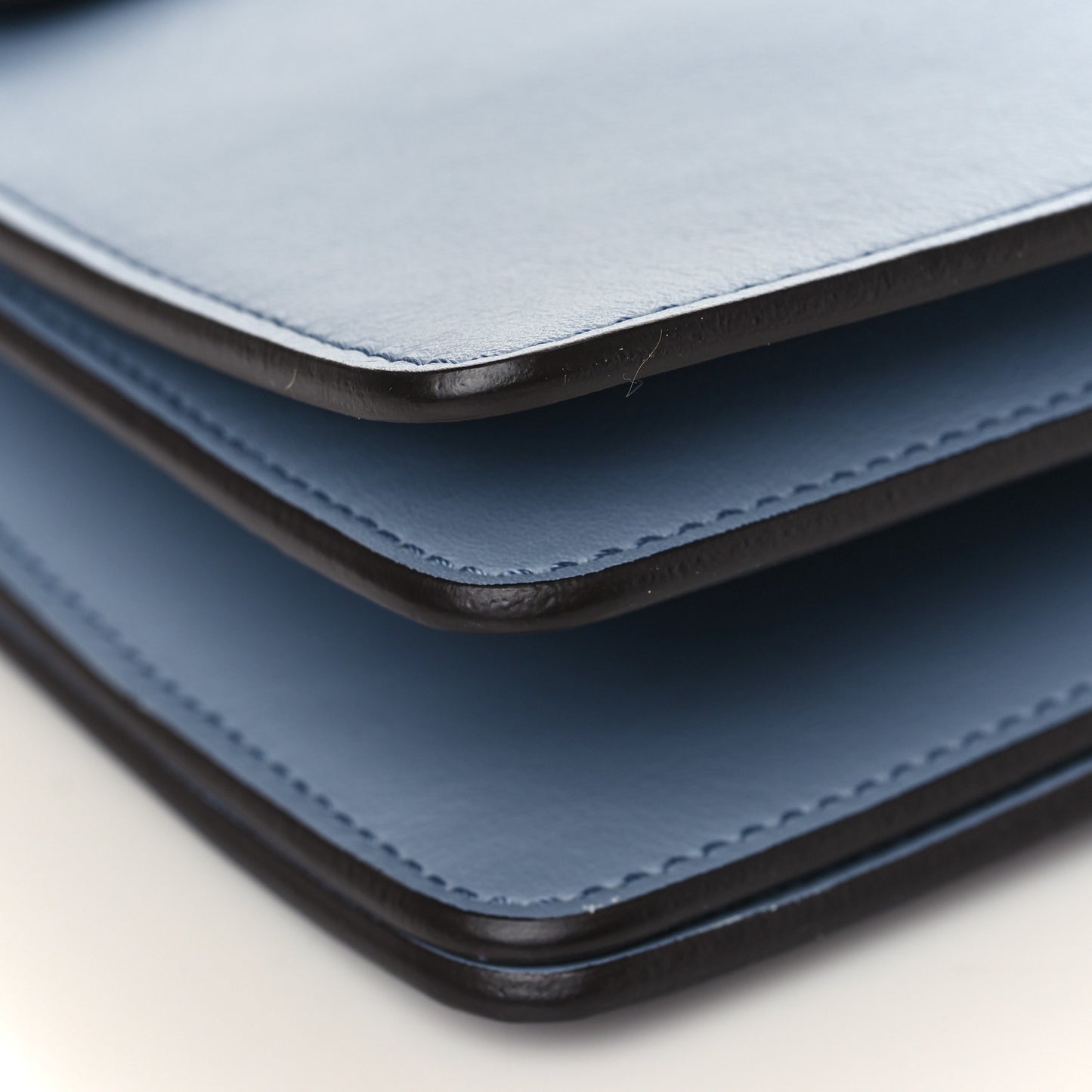 Calfskin Suede Medium Faye Shoulder Bag Ash Blue