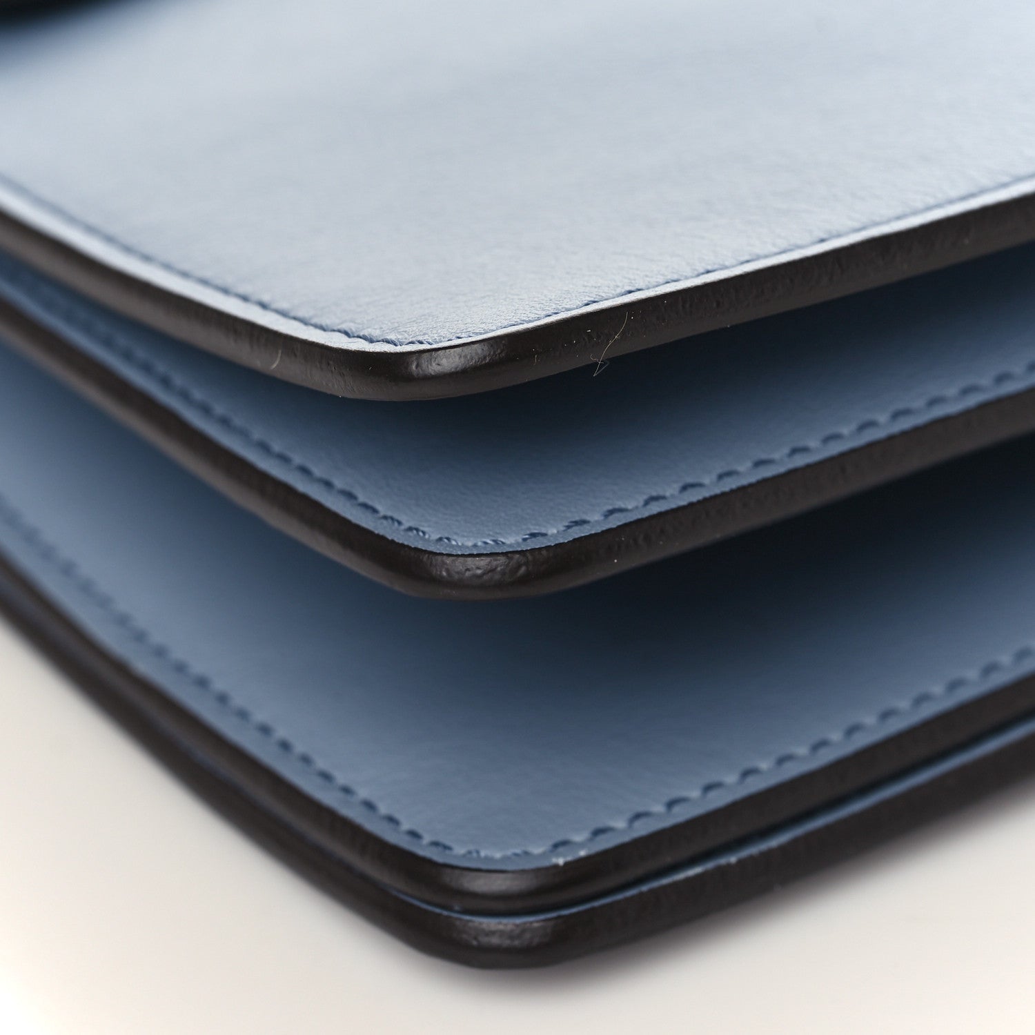 Chloe Calfskin Suede Medium Faye Shoulder Bag Ash Blue 8 of 9