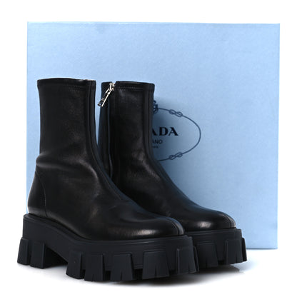Prada Nappa Stretch Monolith Boots 37 Black 12 of 12