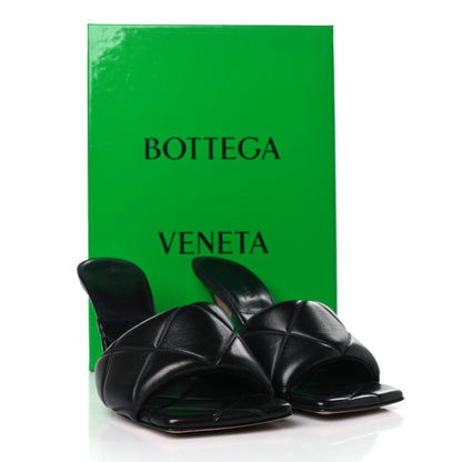 Bottega Veneta Nappa Quilted Rubber Lido Mule Sandals 40 Black 9 of 9