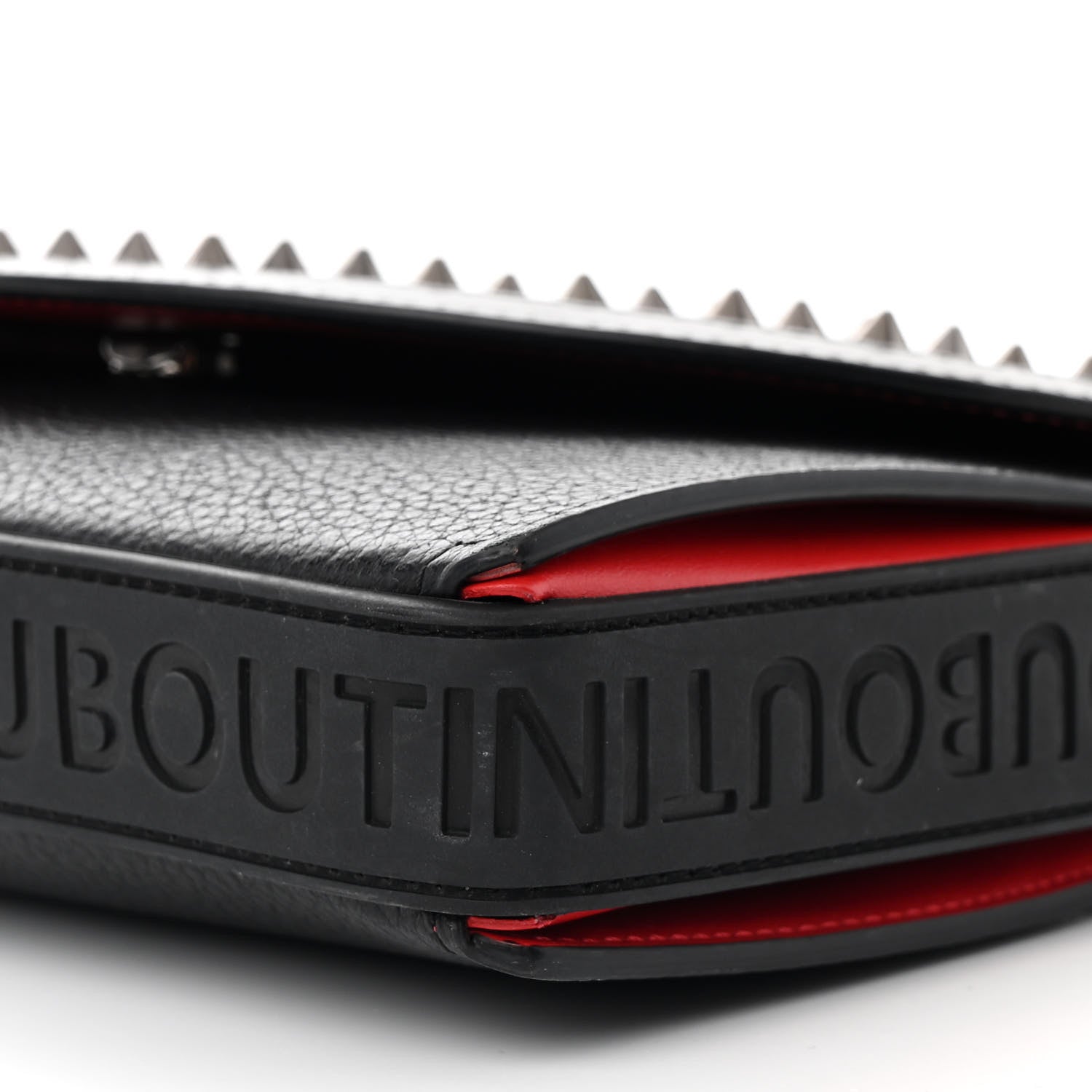 Christian Louboutin Calfskin Funky Spikes Wallet on Strap Black 10 of 20