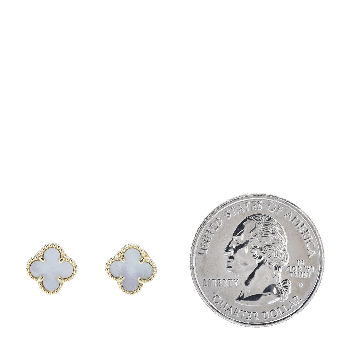 18K Yellow Gold Mother of Pearl Sweet Alhambra Earrings