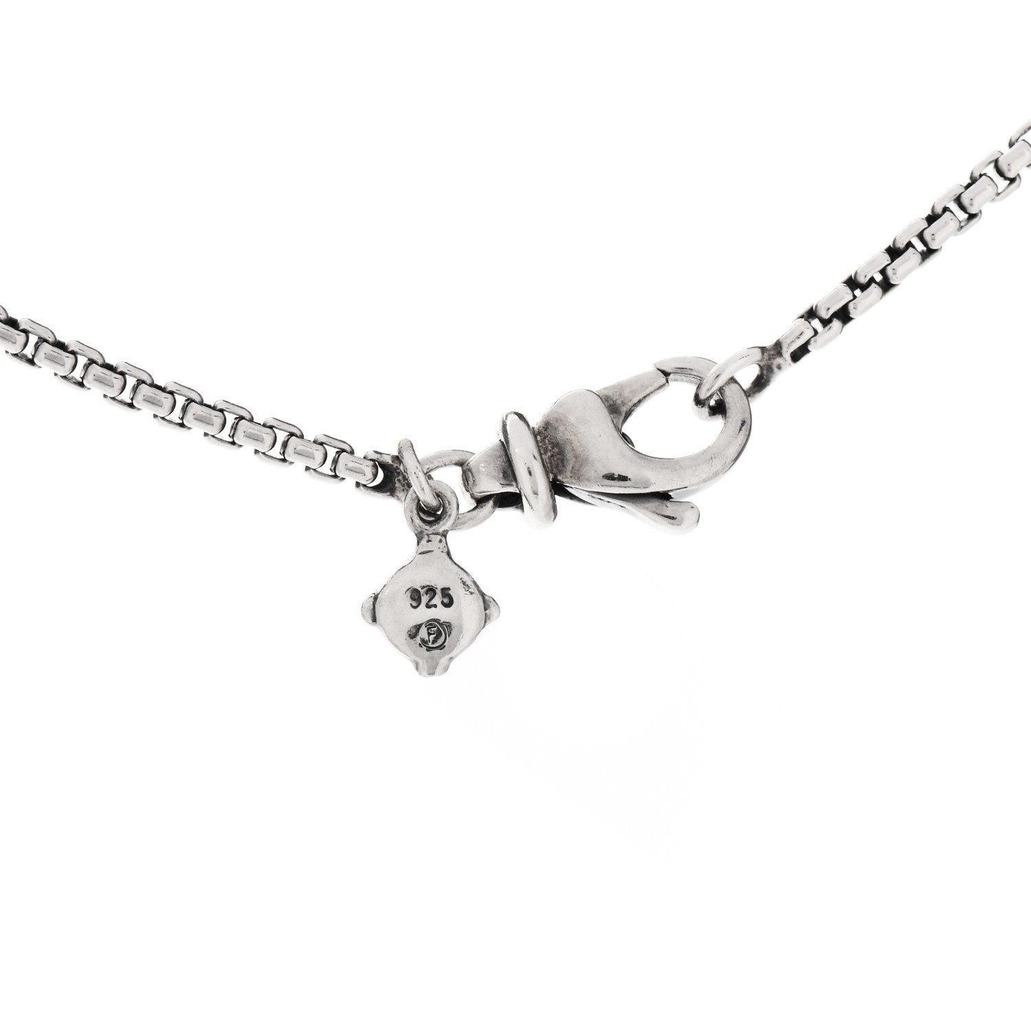 David Yurman Sterling Silver Cultured Pearl Diamond X Drop Pendant Necklace 5 of 6