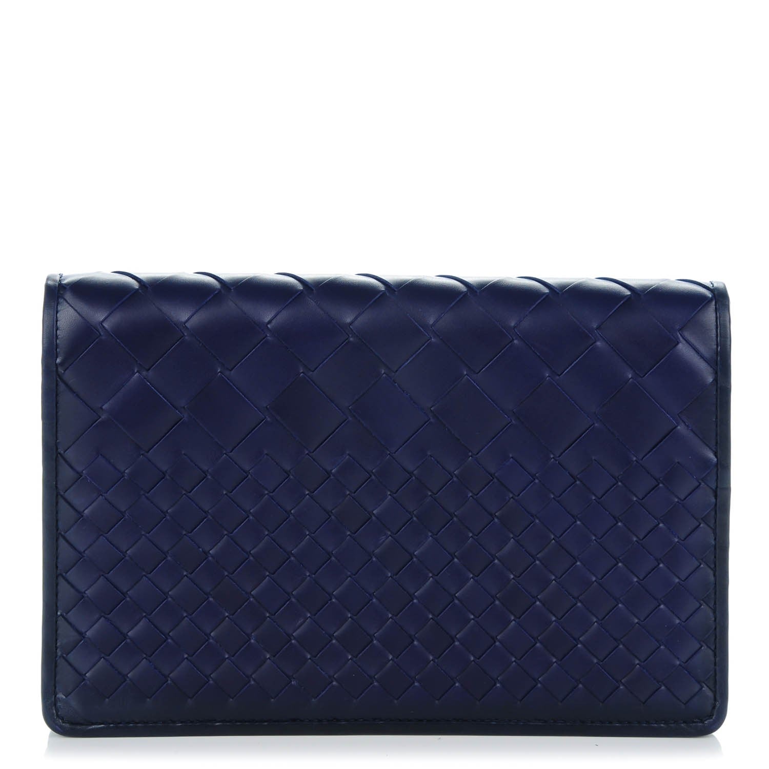 Bottega Veneta Nappa Intrecciato Medium Woven Clutch Atlantic 1 of 7