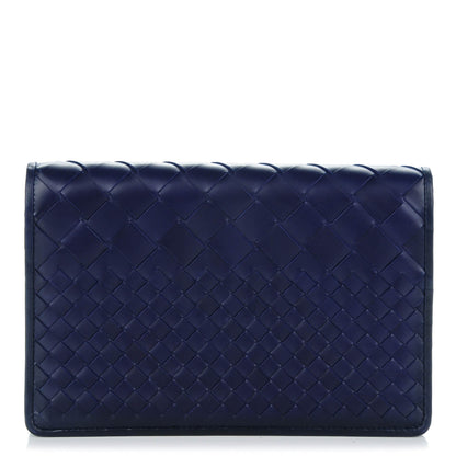 Bottega Veneta Nappa Intrecciato Medium Woven Clutch Atlantic 1 of 7