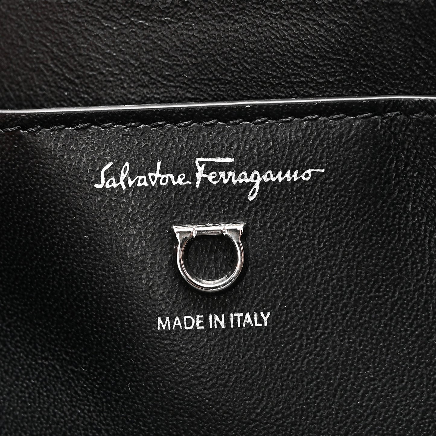 Calfskin Studded Trifolio Shoulder Bag Black