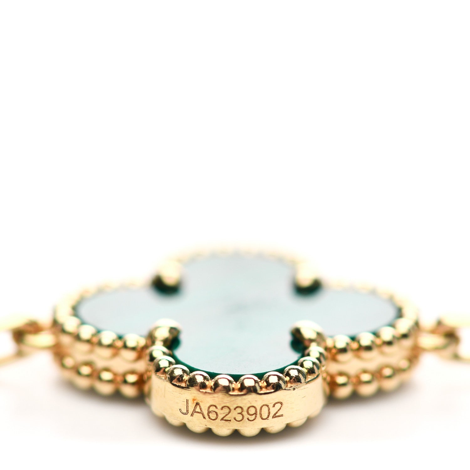 Van Cleef & Arpels 18K Yellow Gold Malachite 5 Motifs Vintage Alhambra Bracelet 5 of 8