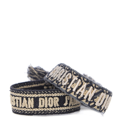 Christian Dior Woven Cotton J'Adior Friendship Bracelet Set Navy 1 of 2