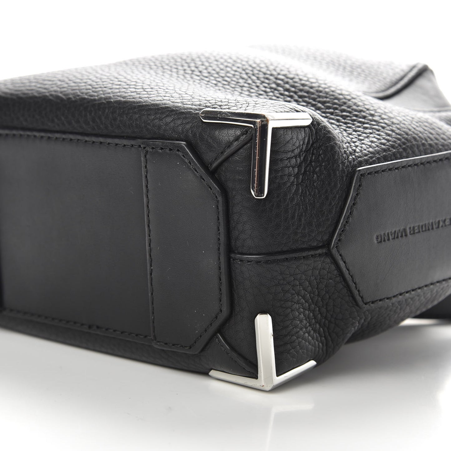 Pebbled Calfskin Mini Emile Black Silver Hardware