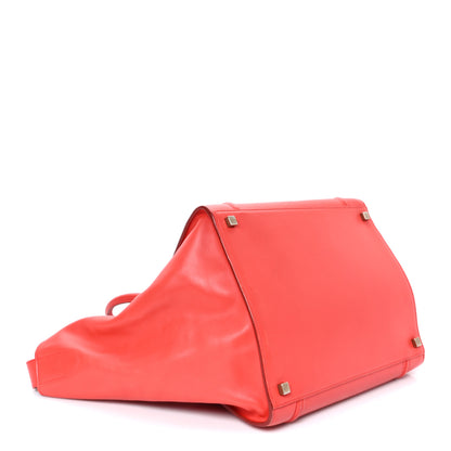 Celine Supple Calfskin Medium Phantom Luggage Vermillion 4 of 10