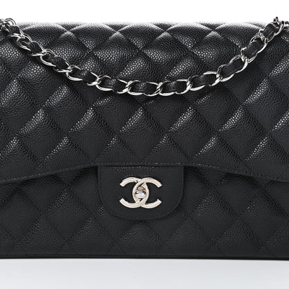 Chanel Caviar Quilted Jumbo Double Flap Black 8 of 11