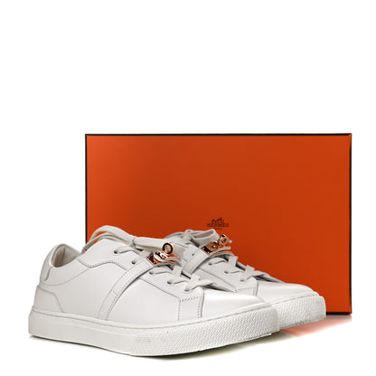 Hermes Calfskin Day Sneakers 40 White 10 of 10