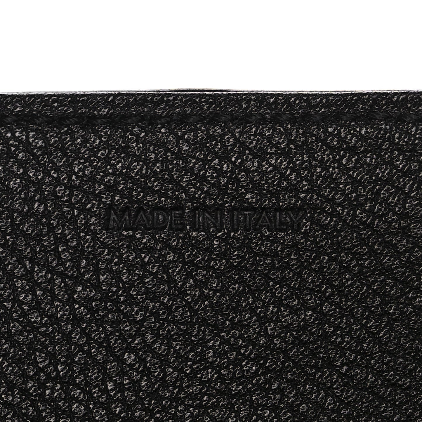 Grained Calfskin Small 16 Top Handle Bag Black