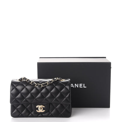 Chanel Lambskin Quilted Mini Rectangular Flap Black 8 of 8