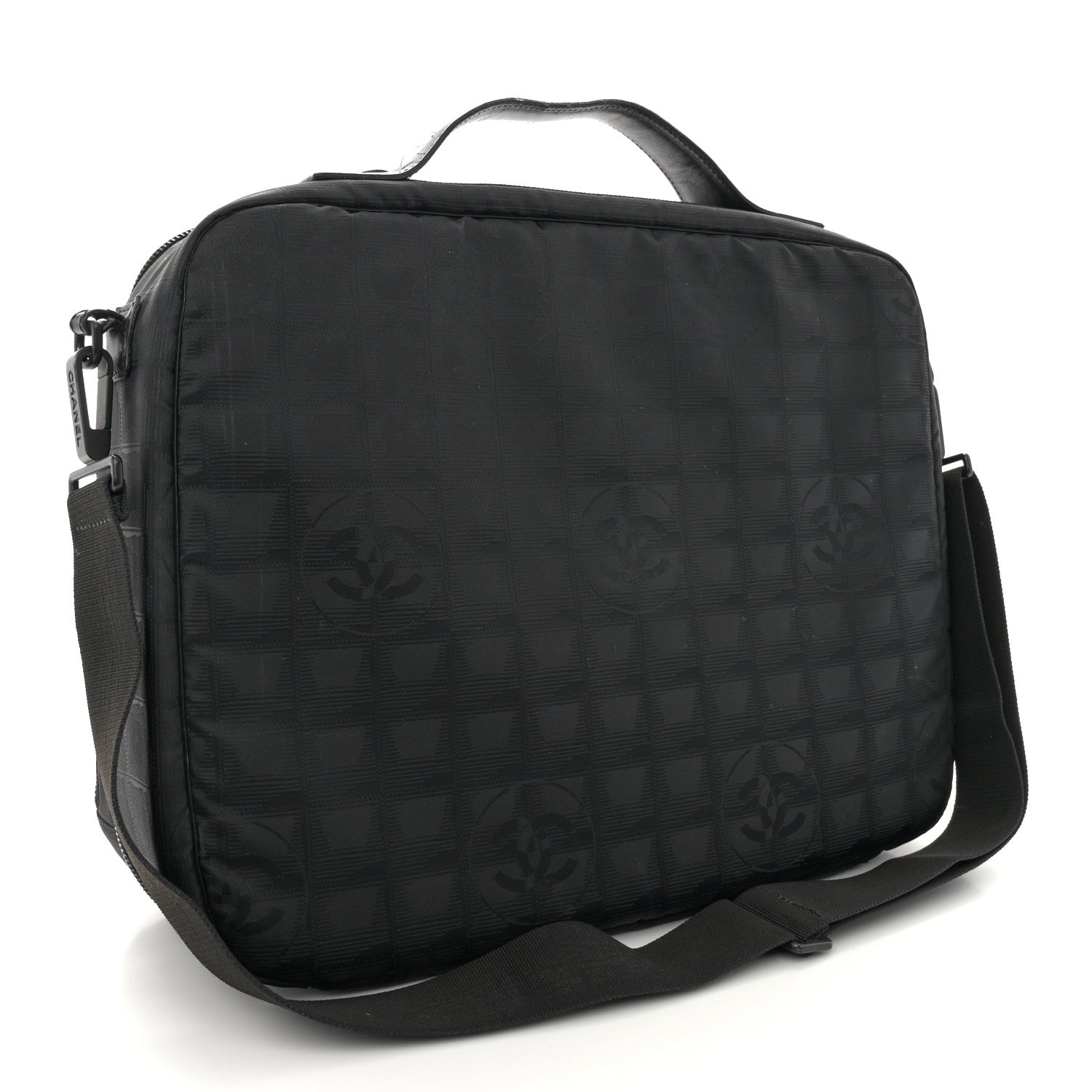Chanel Nylon Travel Laptop Briefcase Black 3 of 22