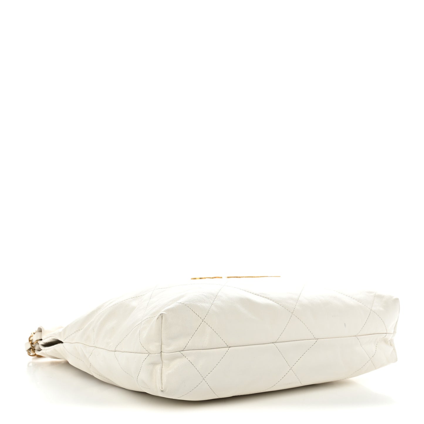 Shiny Calfskin Quilted Small Chanel 22 White