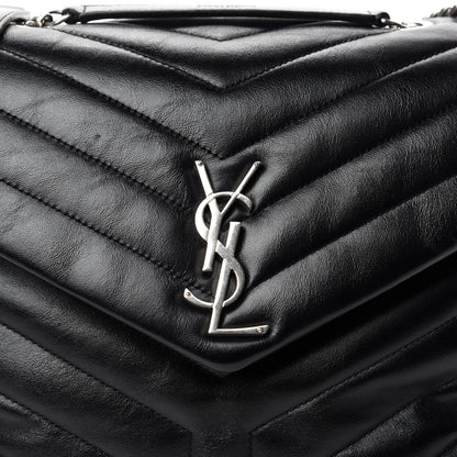 Saint Laurent Calfskin Y Quilted Monogram Medium Loulou Chain Satchel Black 12 of 12