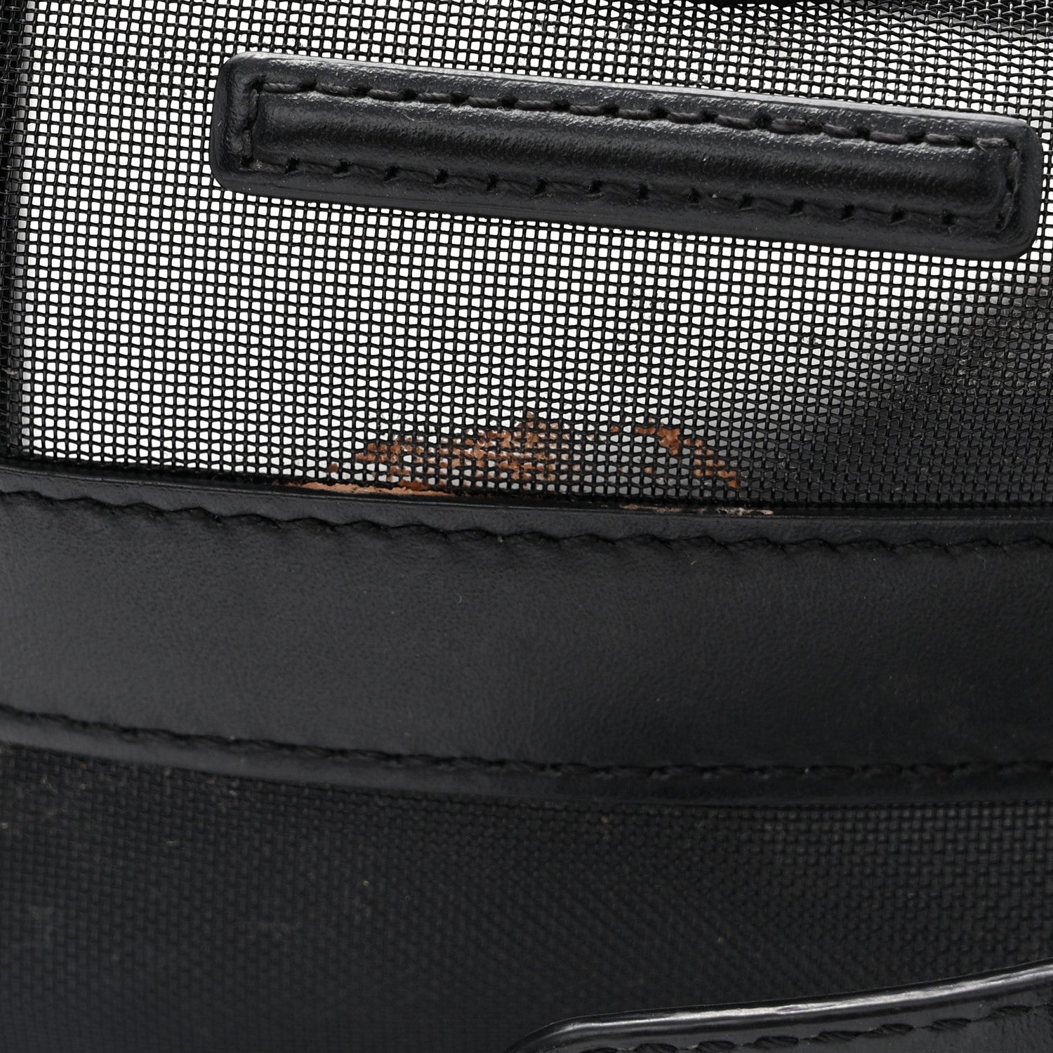 Fendi Mesh Vitello King F is Fendi Logo Embroidered Mini Mon Tresor Bucket Bag Black 10 of 11