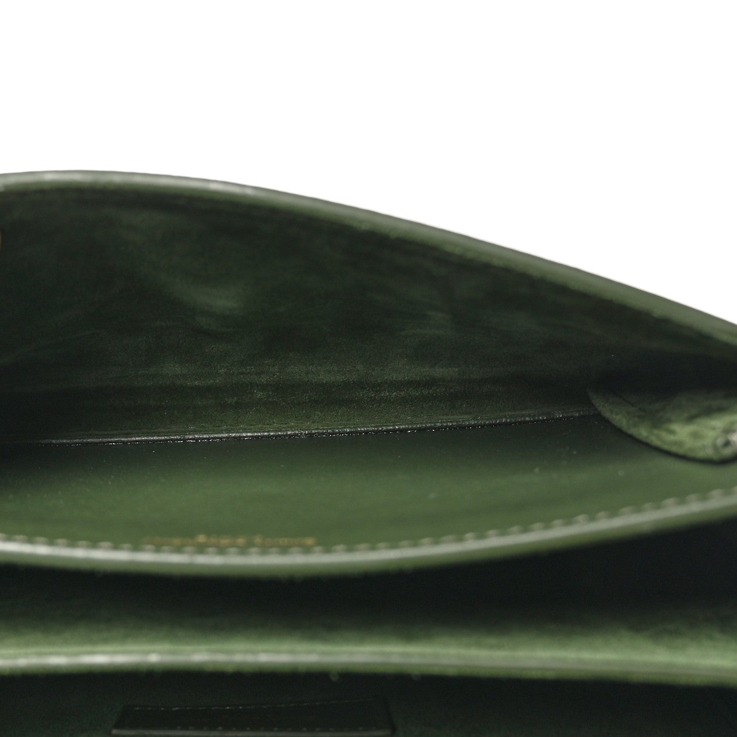 Saint Laurent Smooth Calfskin Medium Monogram Sunset Satchel Vert Kaki 6 of 11
