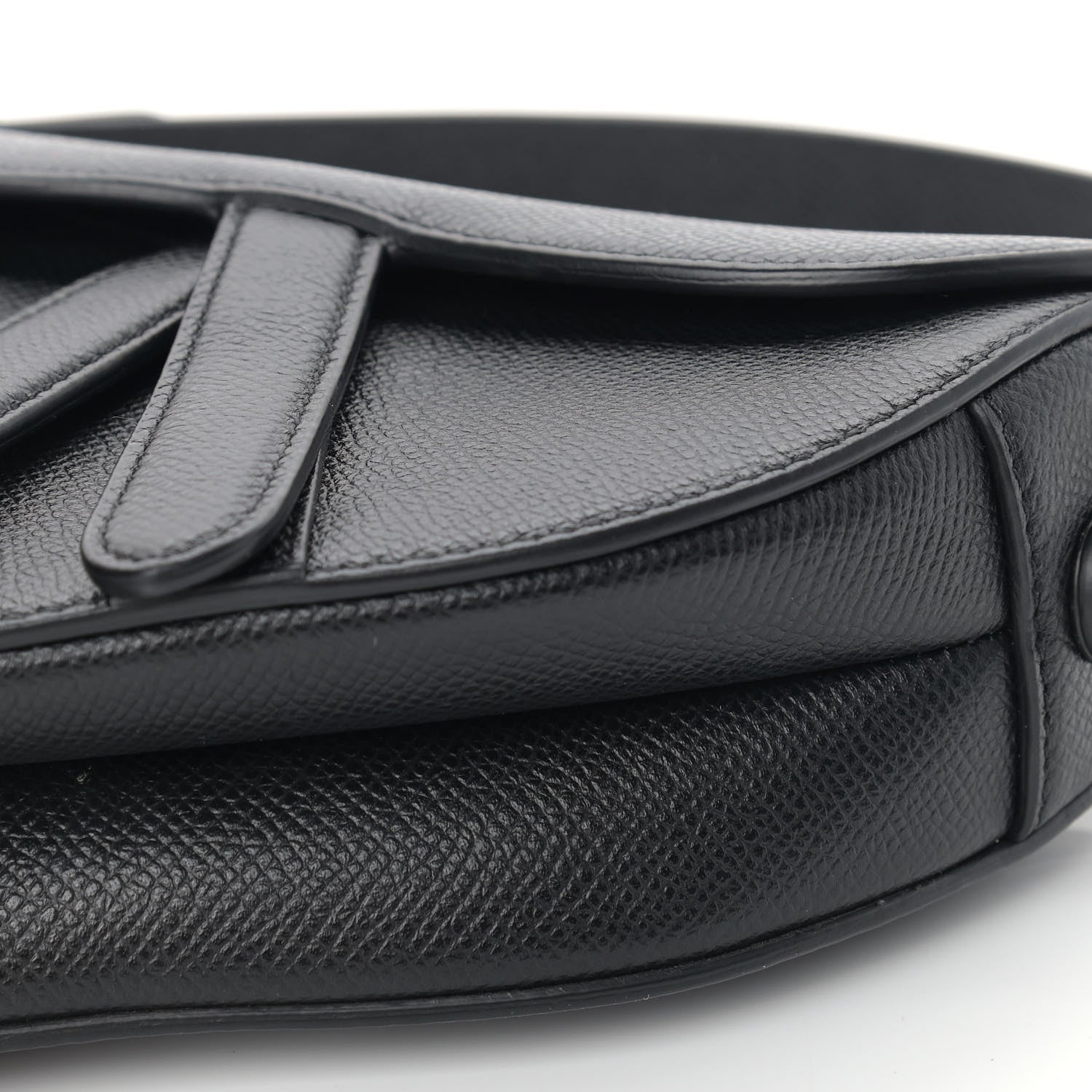 Christian Dior Grained Calfskin Mini Saddle Bag Black 8 of 8
