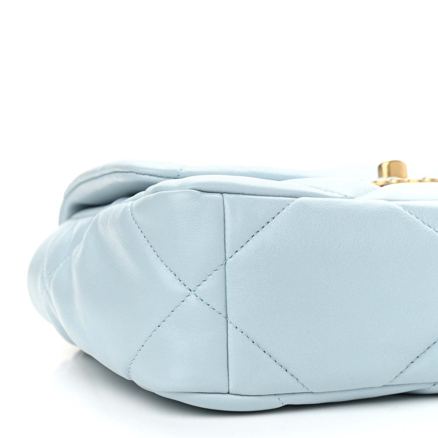Chanel Lambskin Quilted Medium Chanel 19 Flap Light Blue 9 of 11