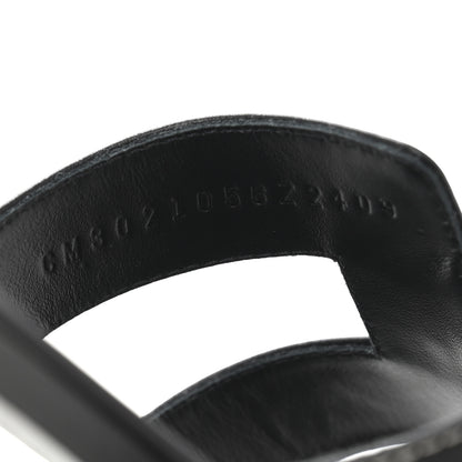Hermes Box Calfskin Oran Sandals 41 Black 9 of 10