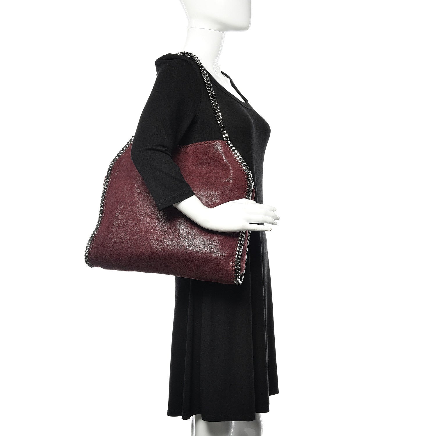Stella McCartney Shaggy Deer Small Falabella Tote Plum 2 of 9