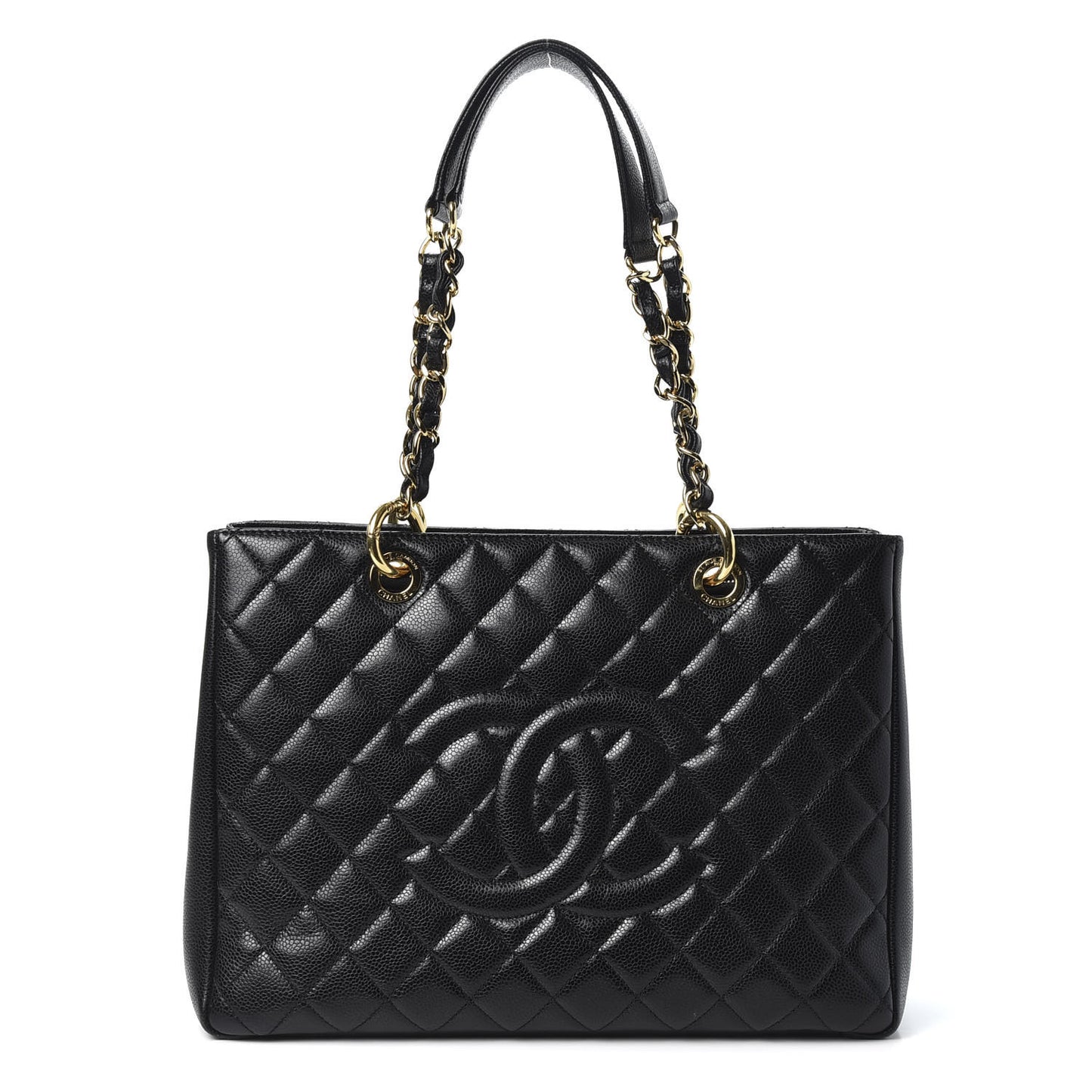 Caviar Quilted Grand Shopping Tote GST Black