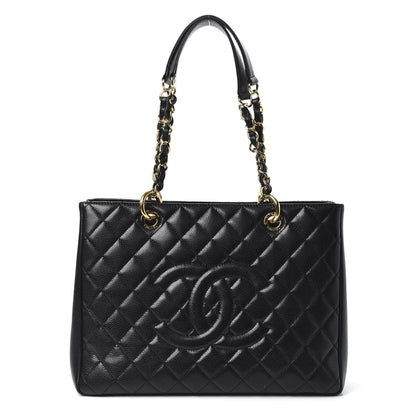 Chanel Caviar Quilted Grand Shopping Tote GST Black 1 of 12